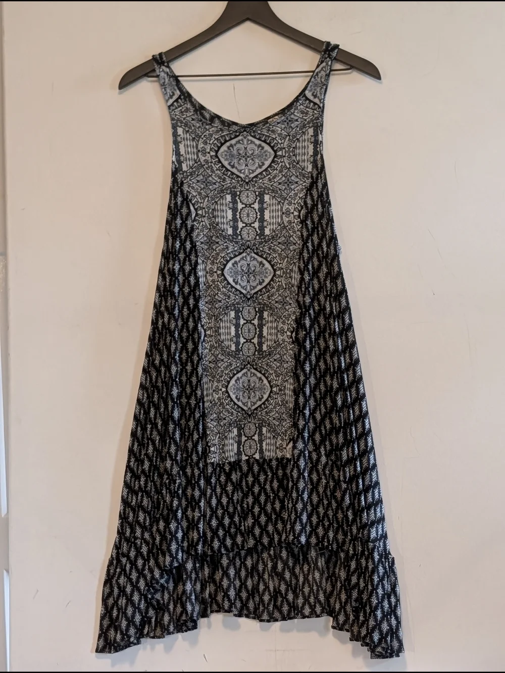 Intimately Free People Dress Sm. Petite Printed Handkerchief Hem Swing Romantic - Picture 2 of 8